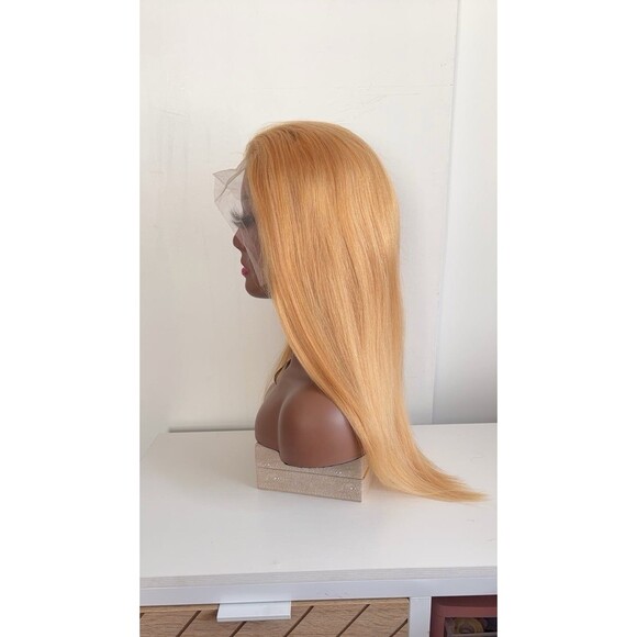 20” 100% human hair honey blonde main image 4
